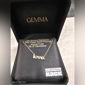 Love Gold Plated Necklace